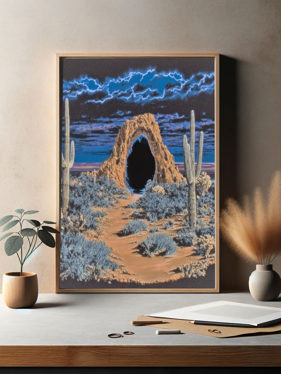 Desert Portal Retro Print. — room view 2