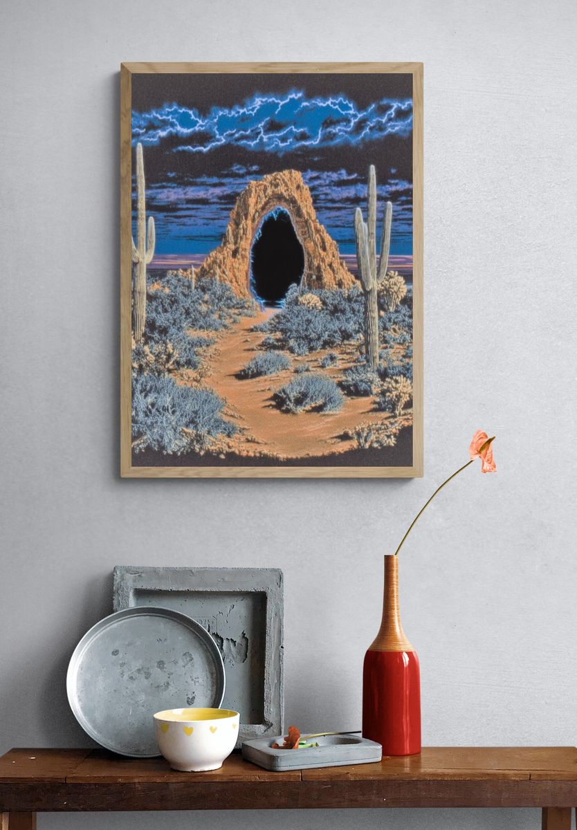 Desert Portal Retro Print. — room view 3