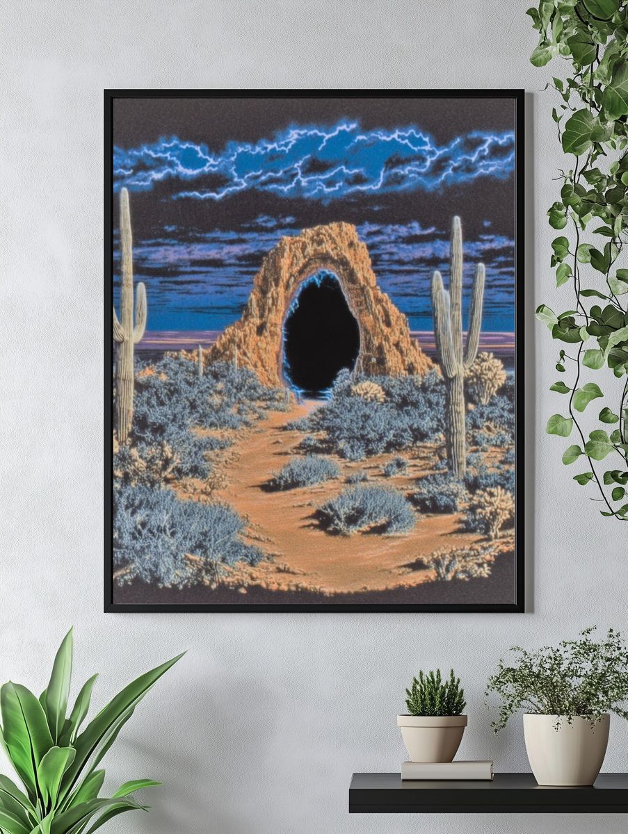 Desert Portal Retro Print. — room view 4