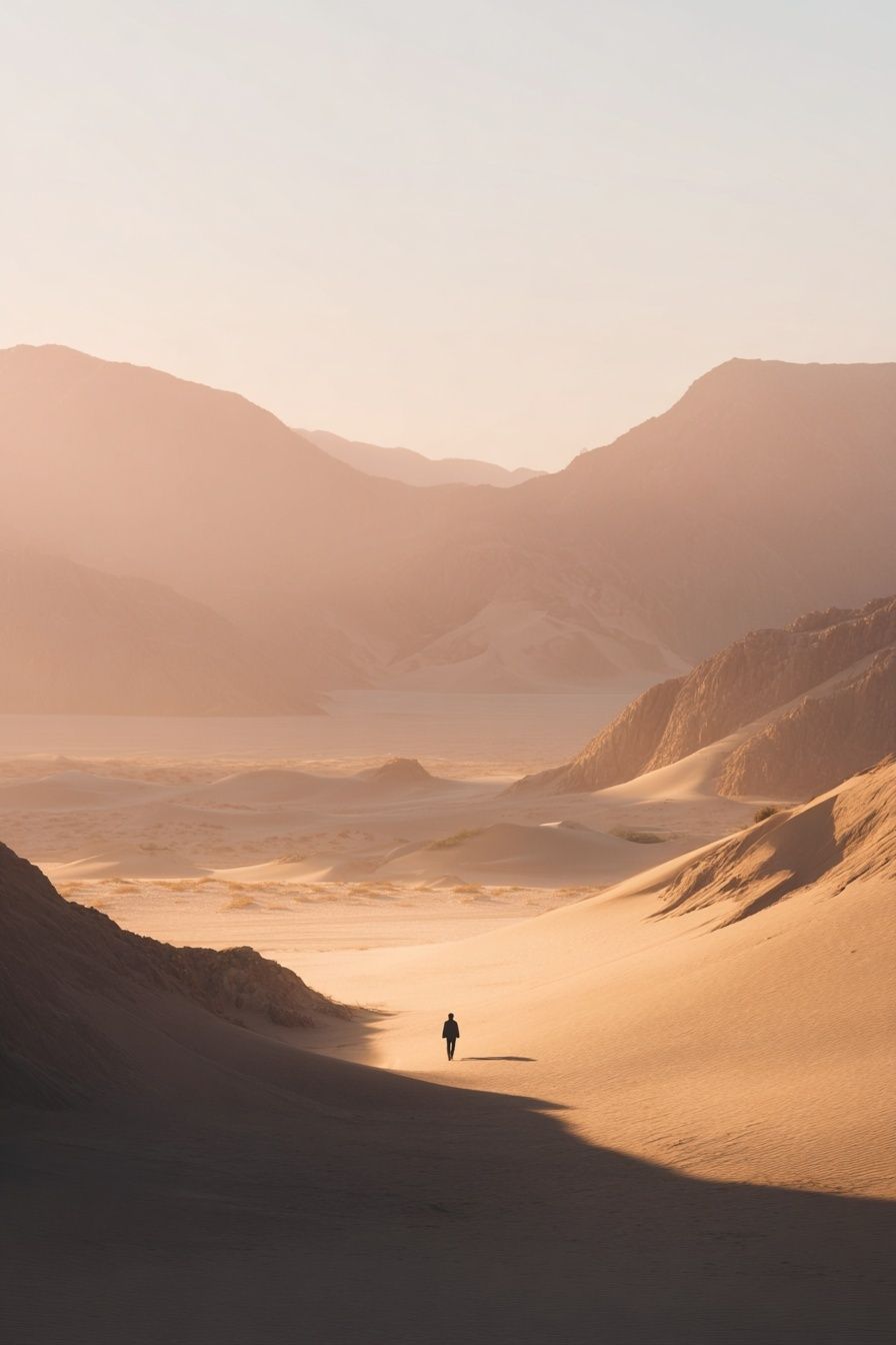 Desert Solitude Sunset Print. poster detail