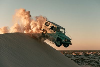 Desert Dune Jump Photography Poster.