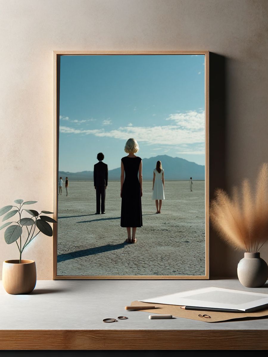 Desert Figures Photography Poster. — room view 2