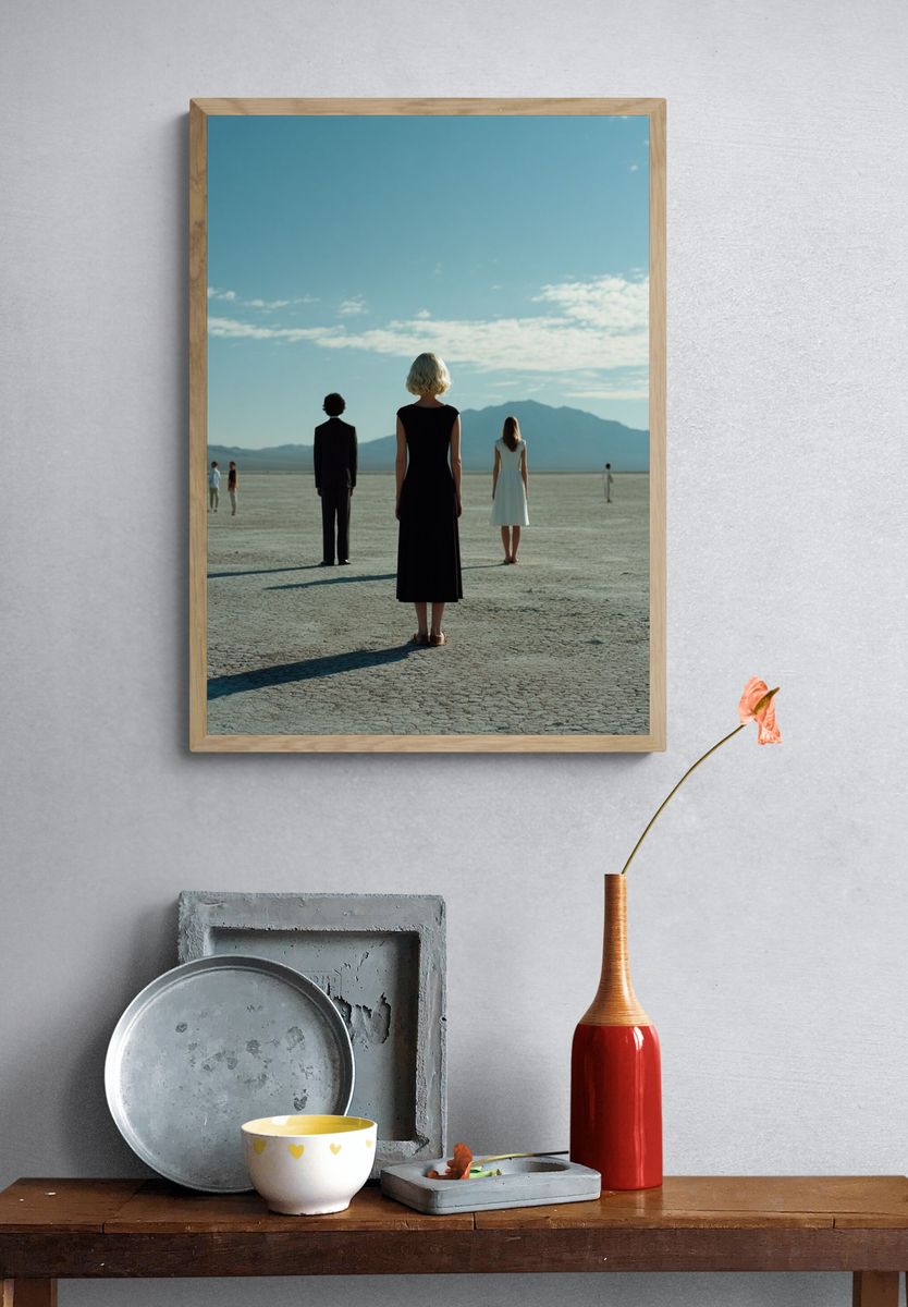 Desert Figures Photography Poster. — room view 3