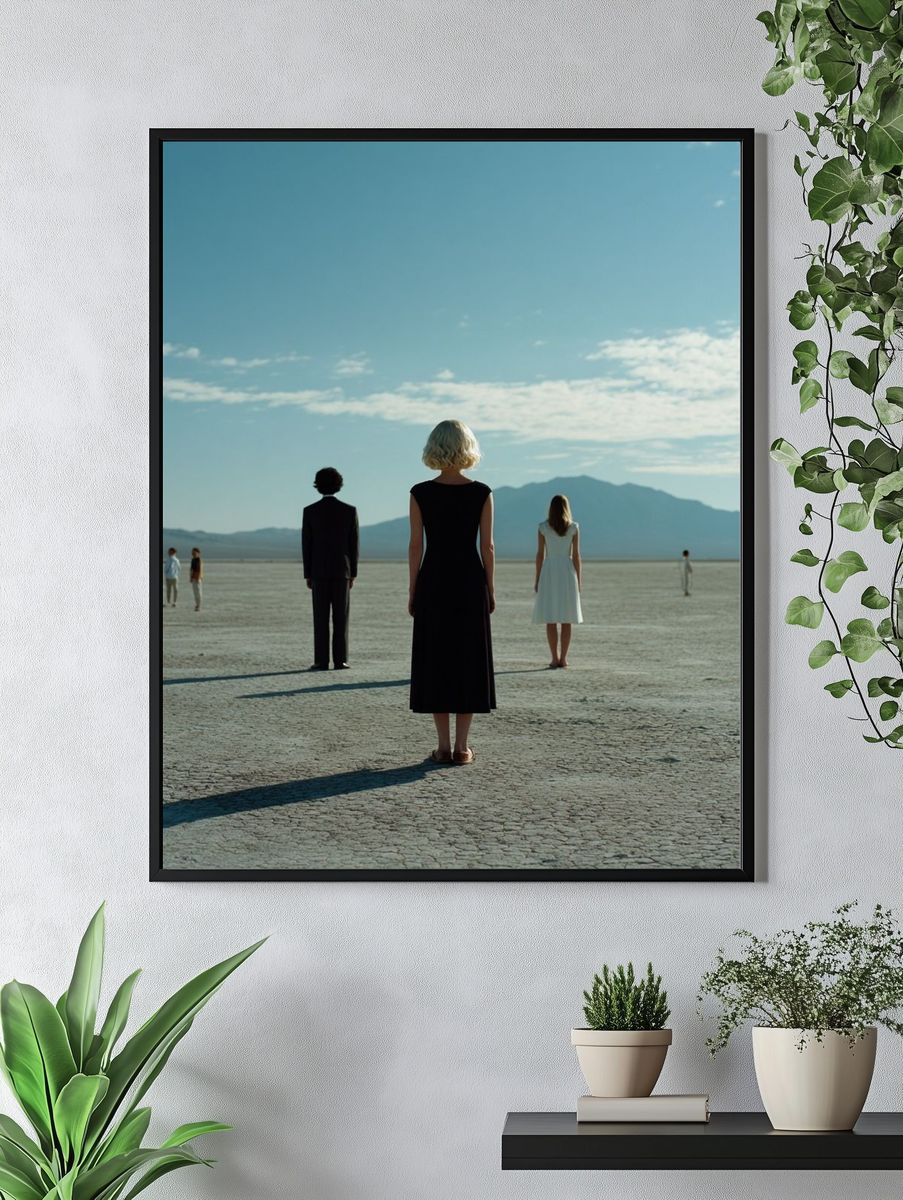 Desert Figures Photography Poster. — room view 4