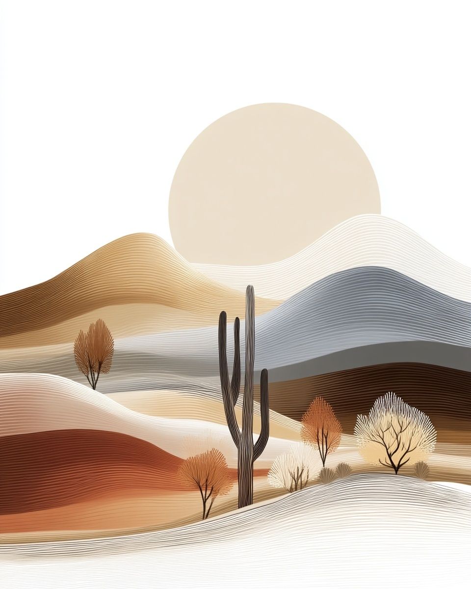 Desert Sunrise Abstract Poster. poster detail