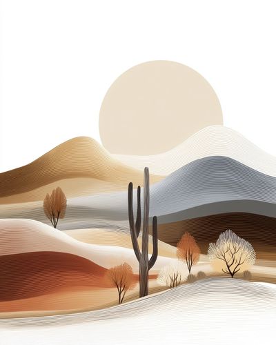 Desert Sunrise Abstract Poster. poster