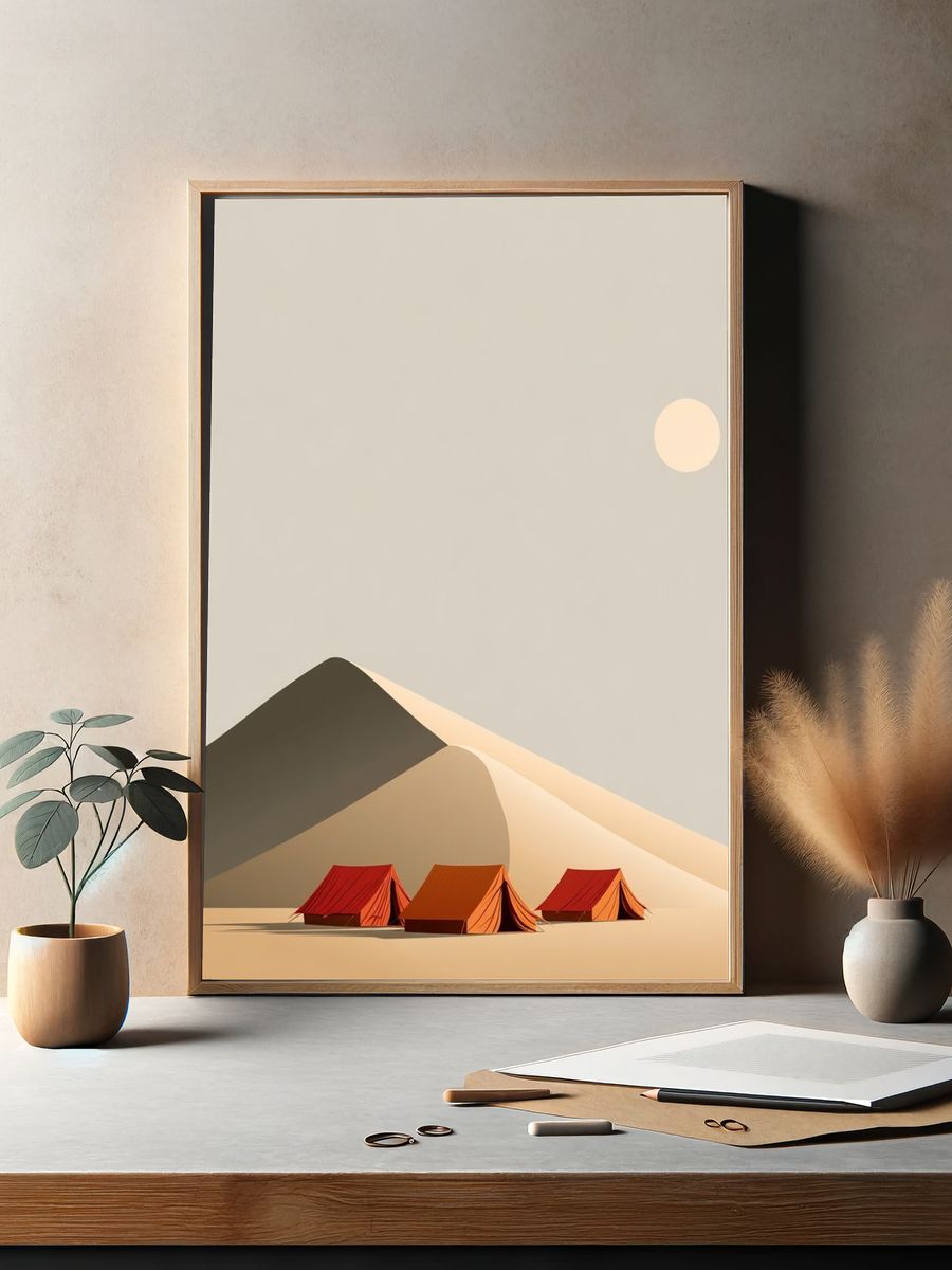 Desert Dunes Minimalist Poster. — room view 2