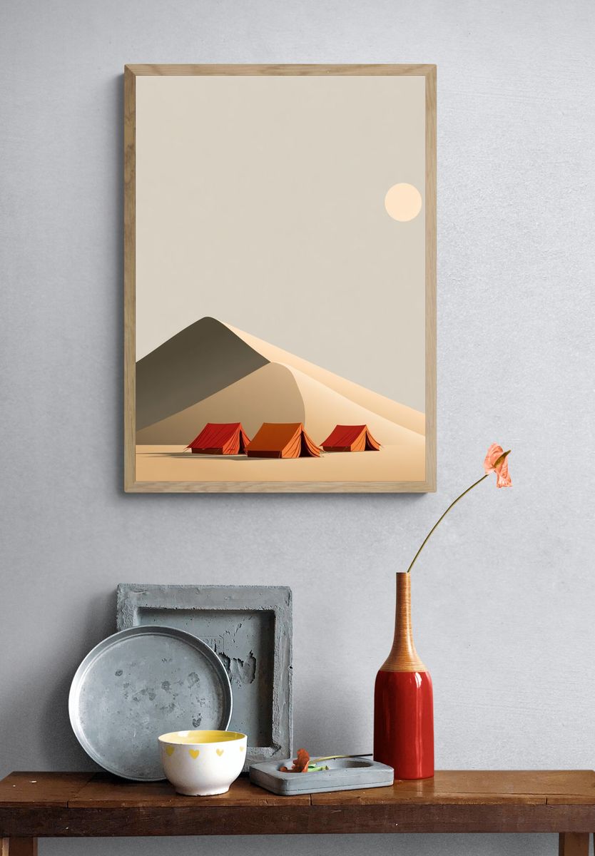 Desert Dunes Minimalist Poster. — room view 3