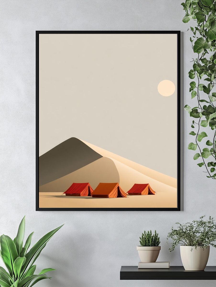 Desert Dunes Minimalist Poster. — room view 4