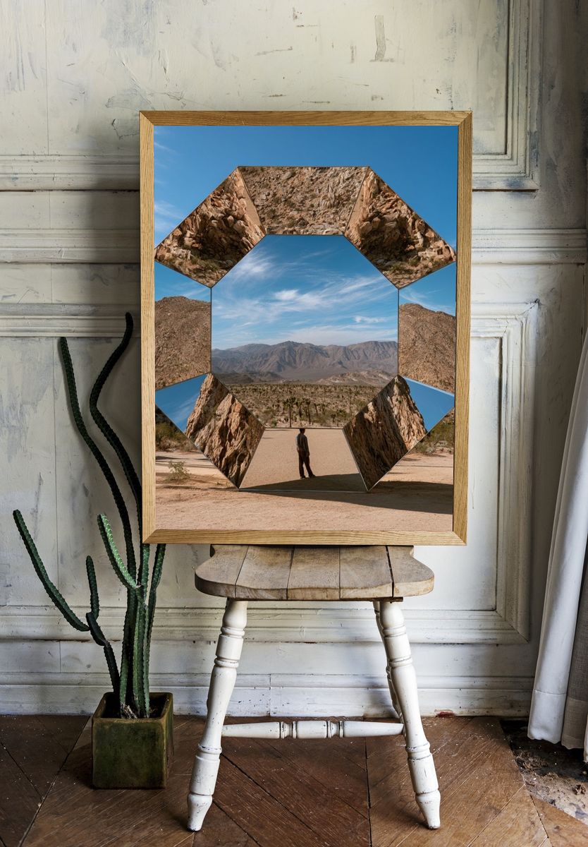Desert Mirror Portal Photography Poster. room preview