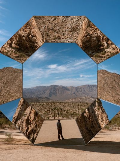 Desert Mirror Portal Photography Poster.