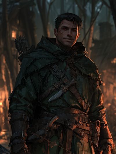 Dark Forest Archer Fantasy Print.