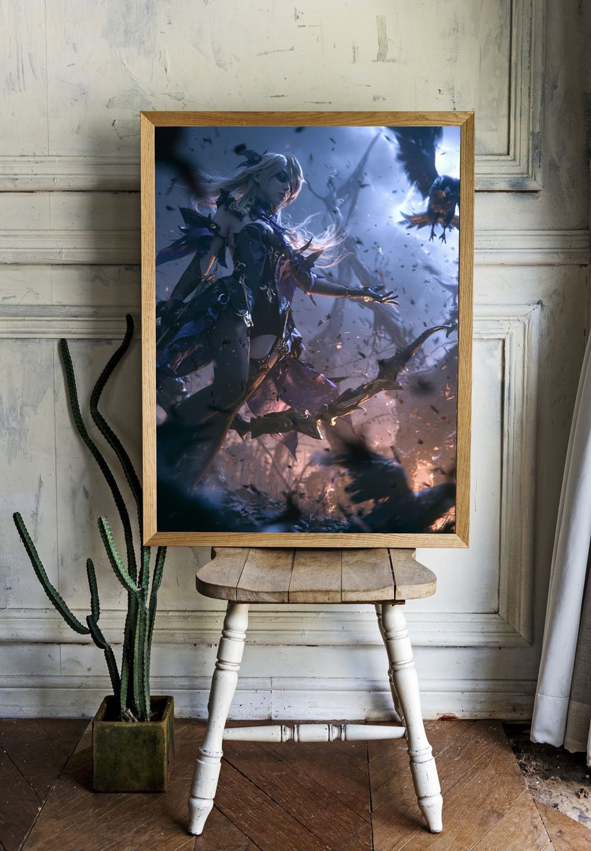 Dark Fantasy Archer Poster. — room view 1