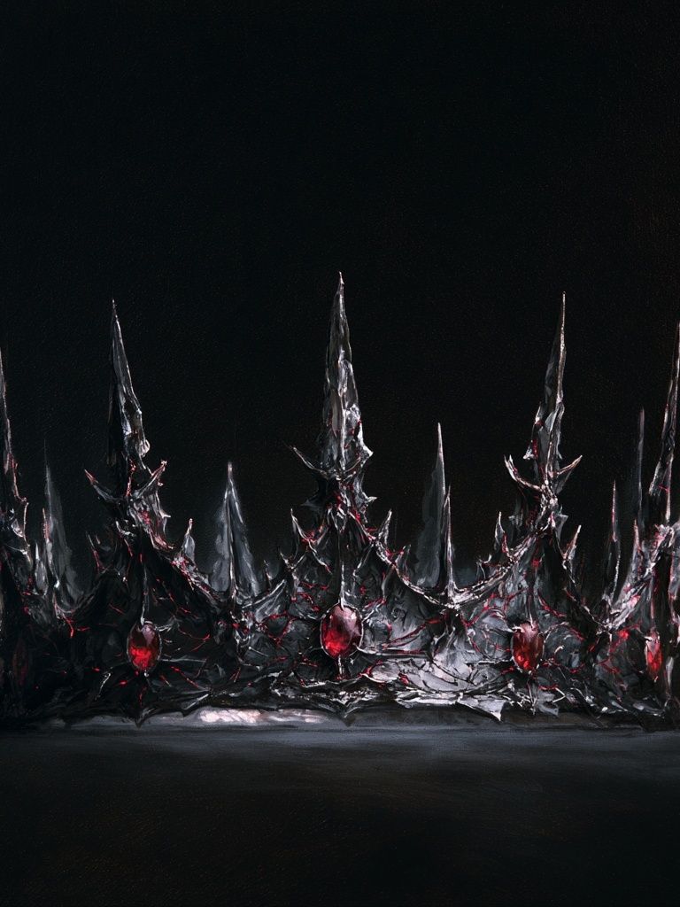 Crimson Crown — Dark Fantasy Print. poster — fine-art art