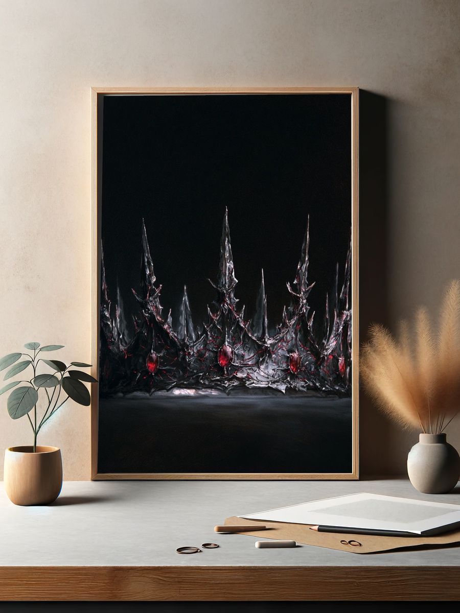 Crimson Crown — Dark Fantasy Print. — room view 2