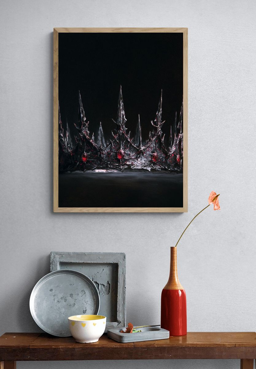 Crimson Crown — Dark Fantasy Print. — room view 3