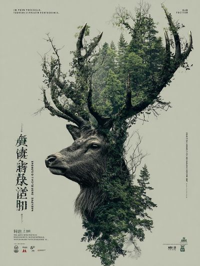 Deer Forest — Fine Art Print. poster print