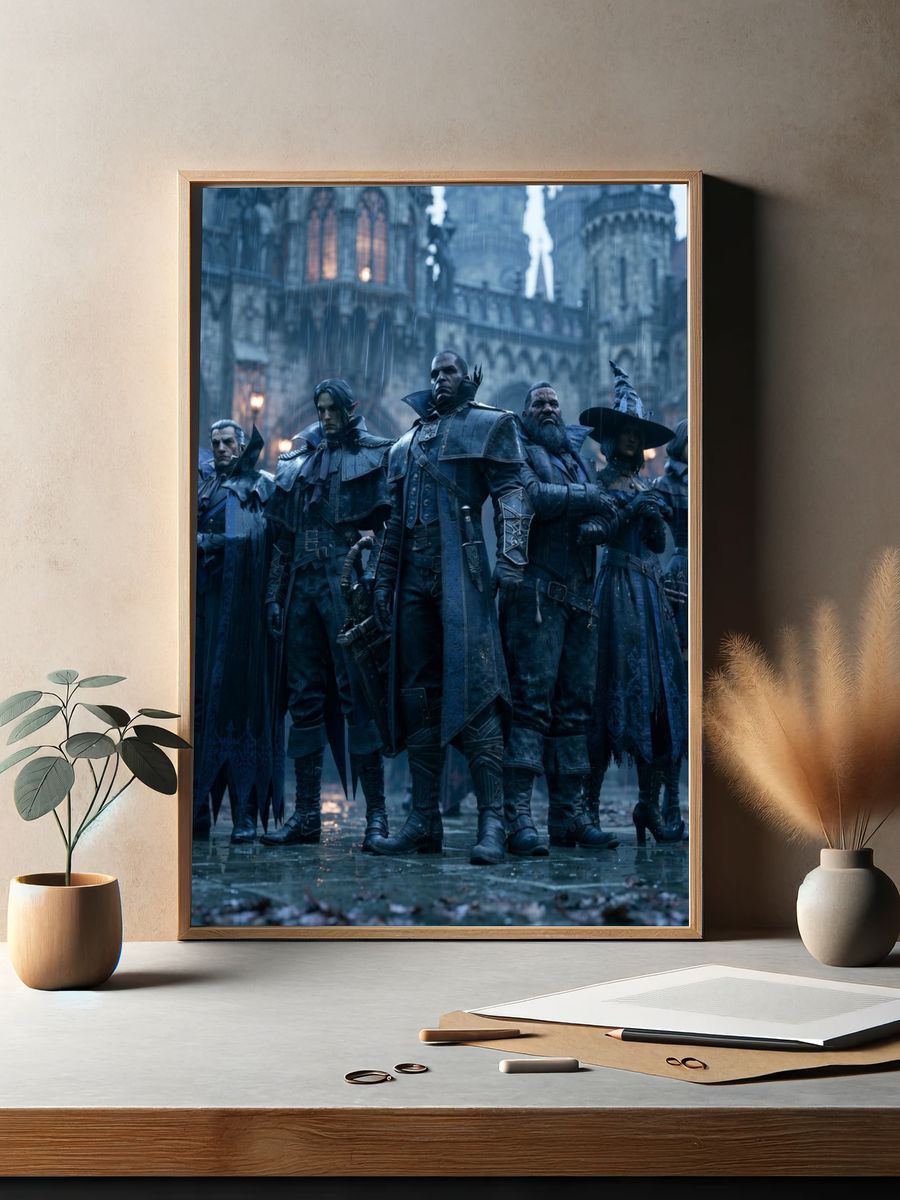 Dark Fantasy Guild Portrait Poster. — room view 2