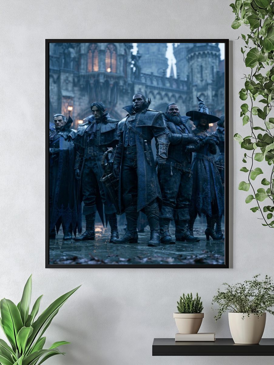 Dark Fantasy Guild Portrait Poster. — room view 4