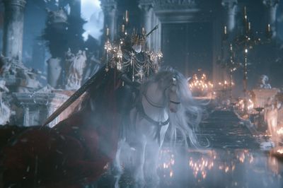 Dark Fantasy White Horse Poster.
