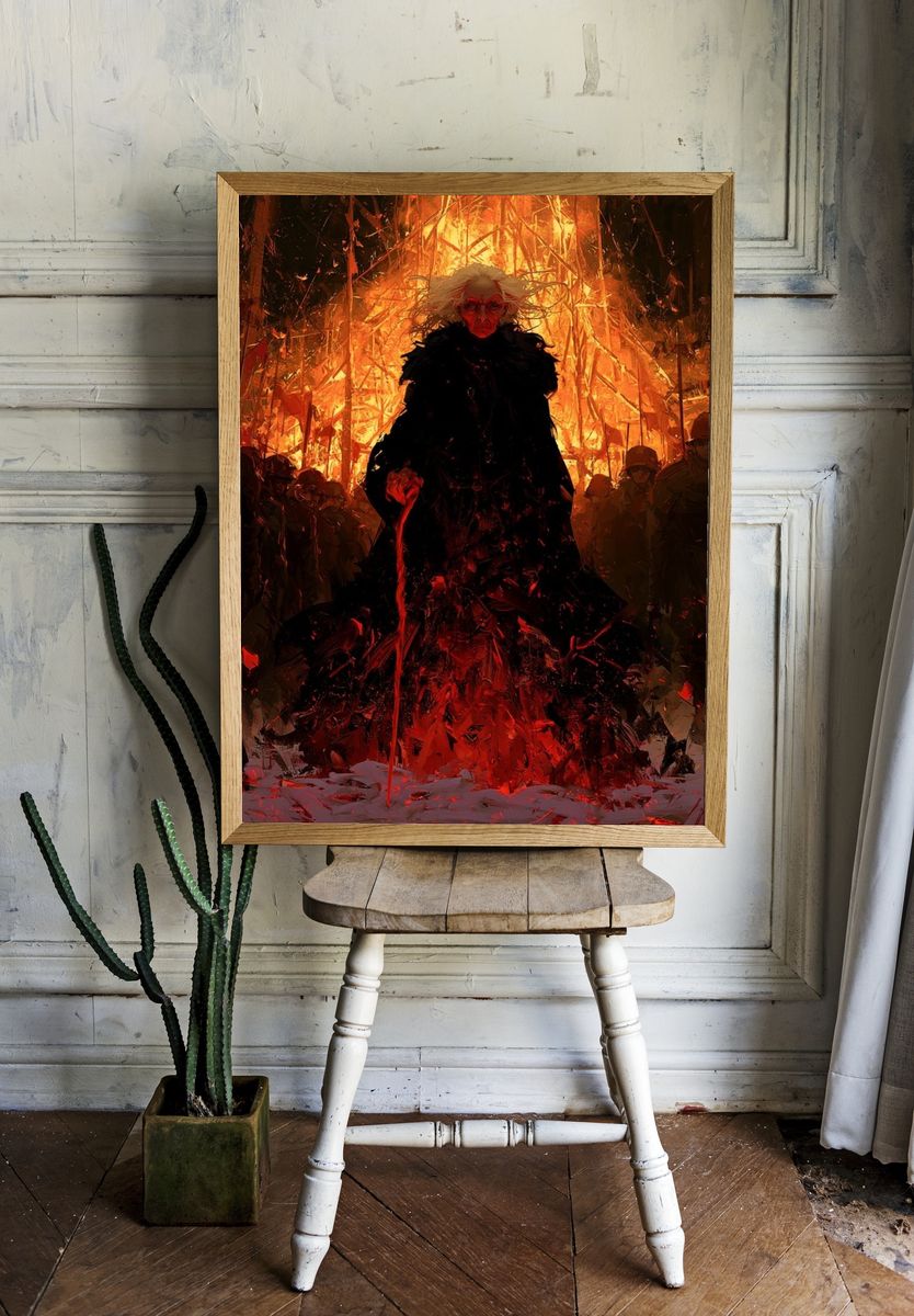 Dark Fantasy Inferno Print. room preview