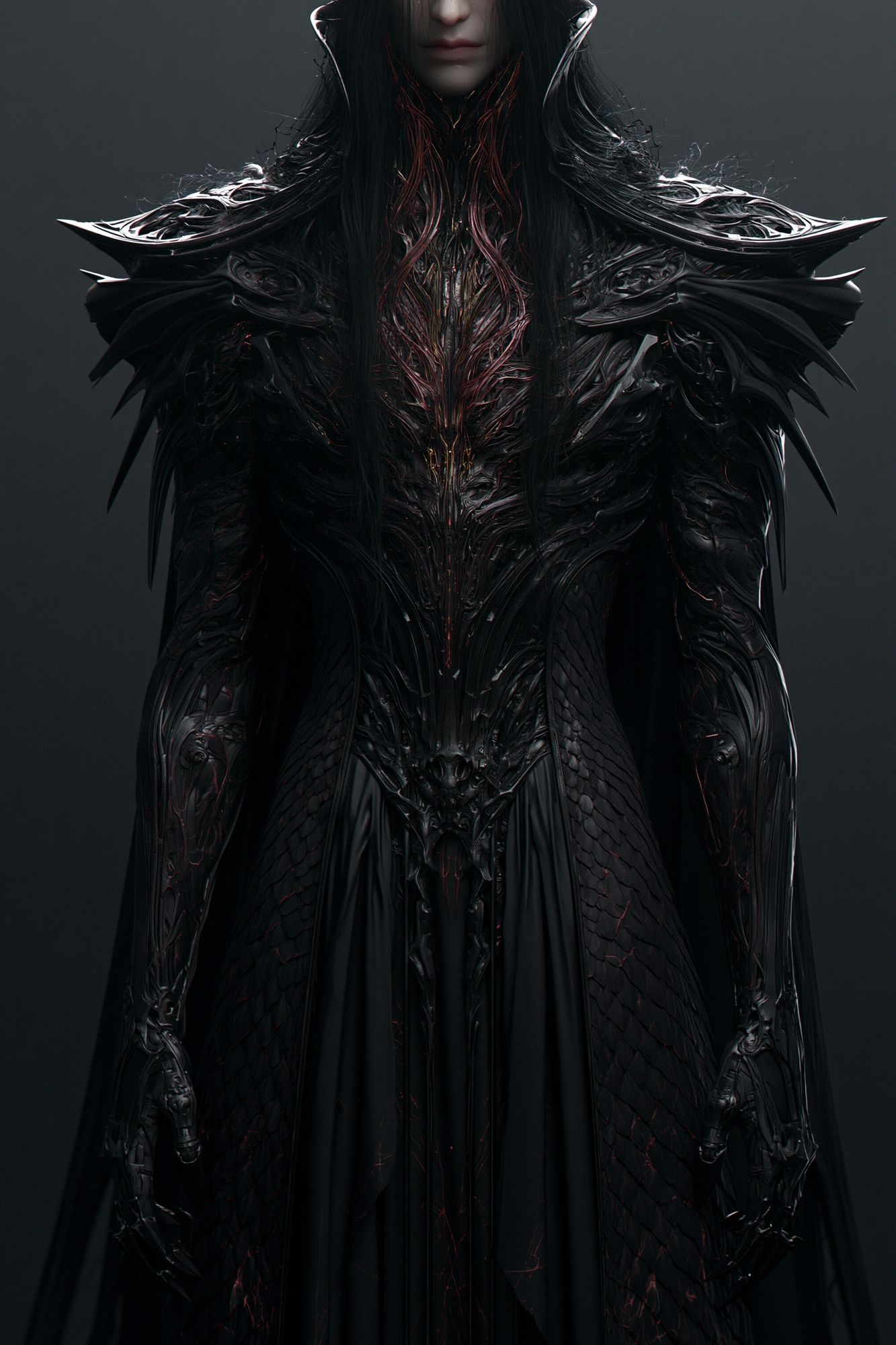 Dark Fantasy Figure Illustration Poster. poster detail