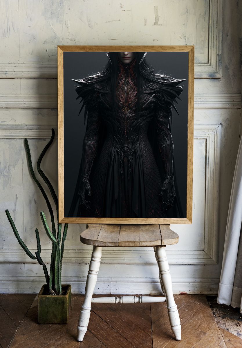 Dark Fantasy Figure Illustration Poster. — room view 1