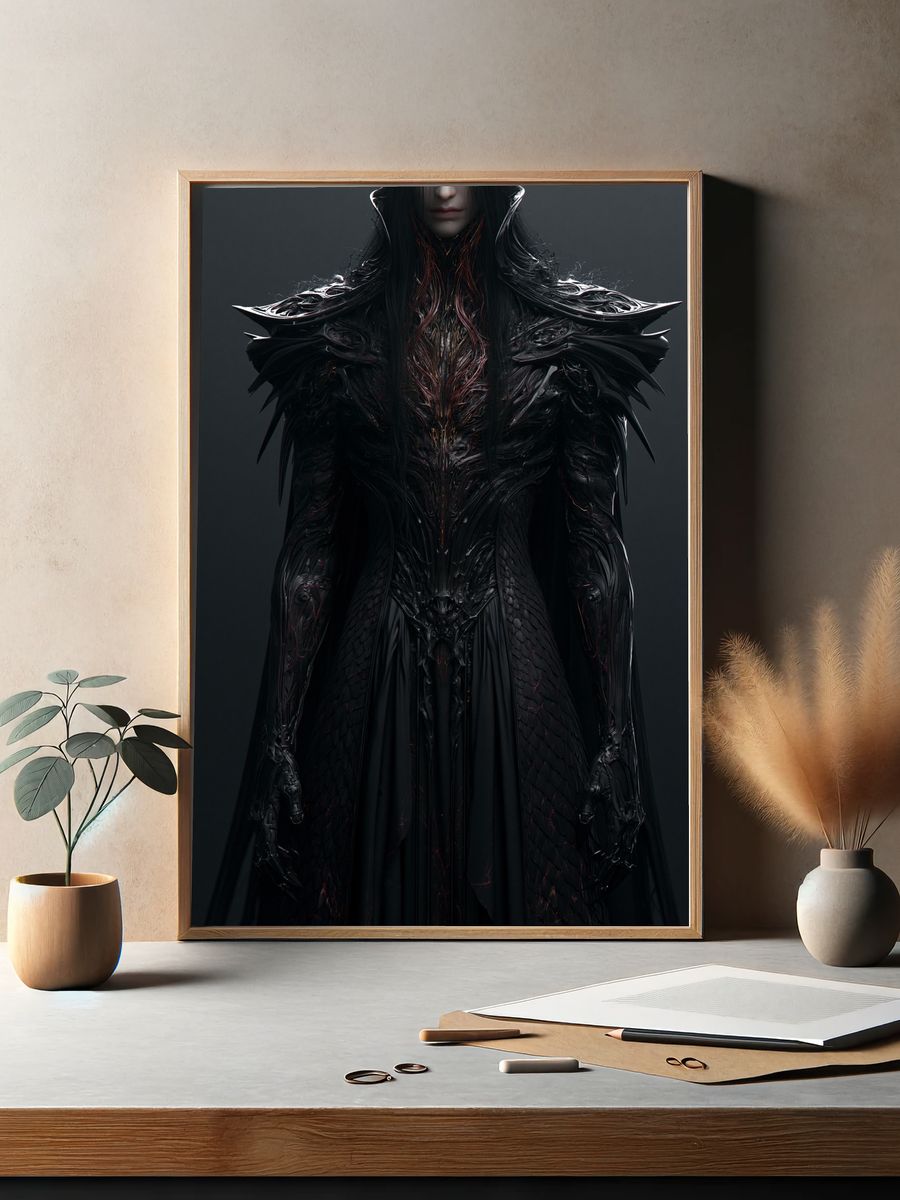 Dark Fantasy Figure Illustration Poster. — room view 2