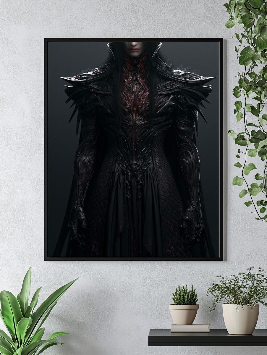 Dark Fantasy Figure Illustration Poster. — room view 4