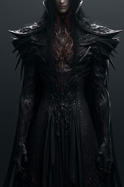 Dark Fantasy Figure Illustration Poster.