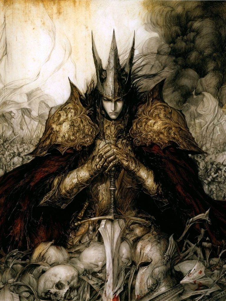 Dark Fantasy Knight Poster. poster — illustration art