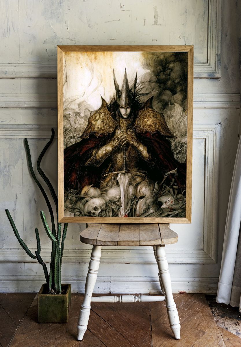Dark Fantasy Knight Poster. room preview