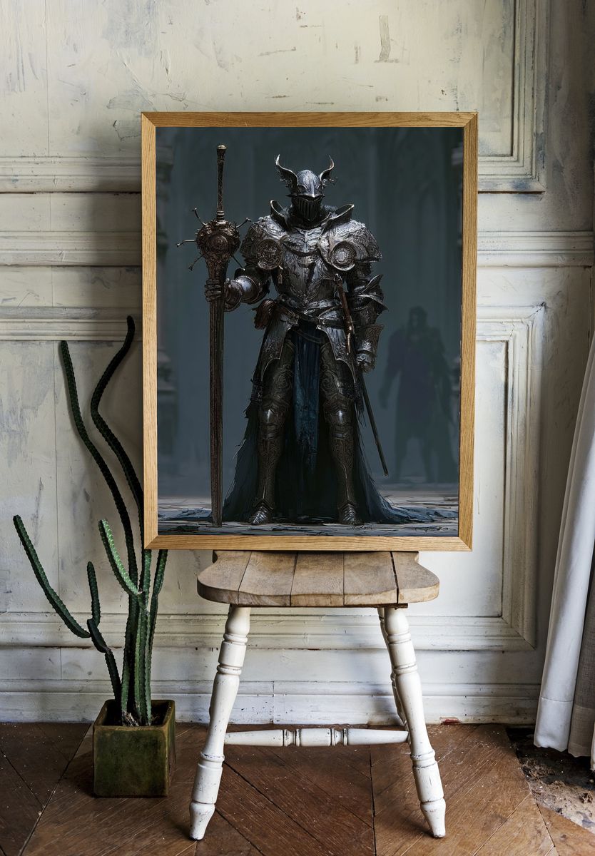 Dark Fantasy Knight Poster. room preview
