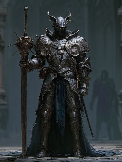 Dark Fantasy Knight Poster. poster