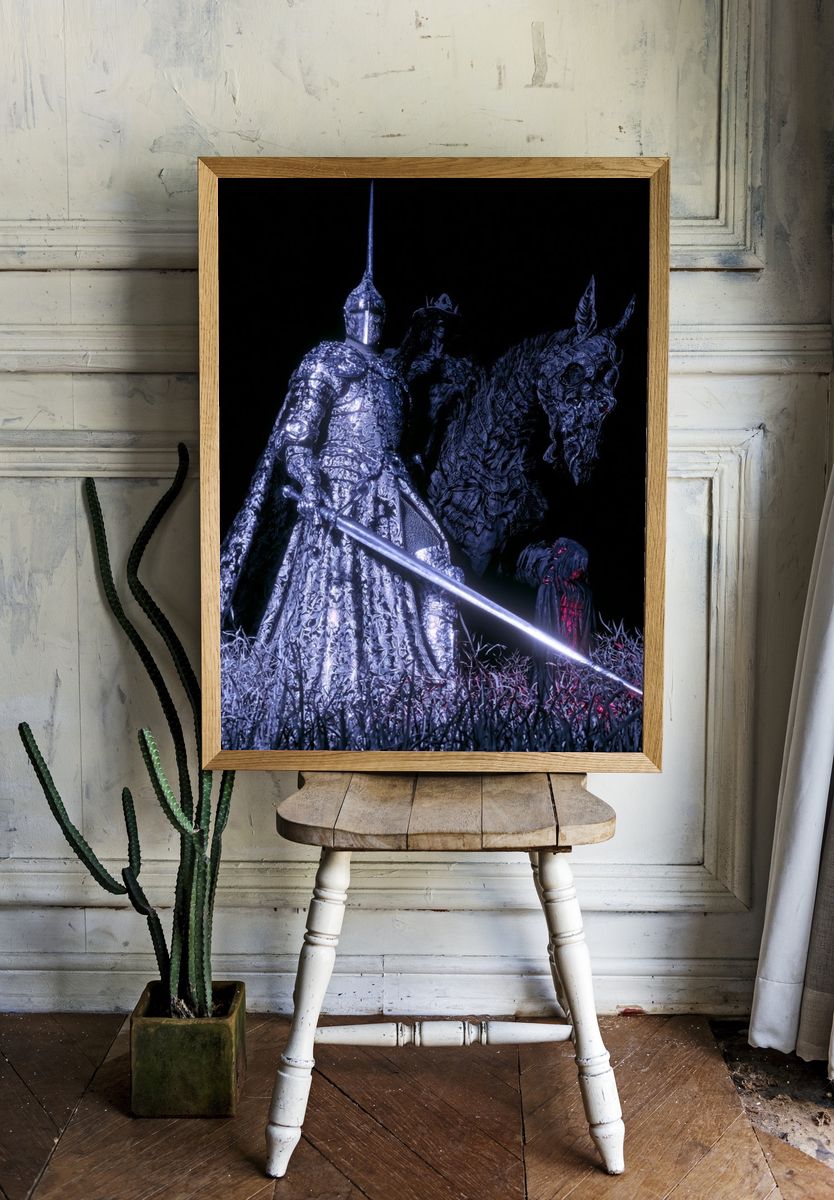 Dark Fantasy Knight Poster. room preview