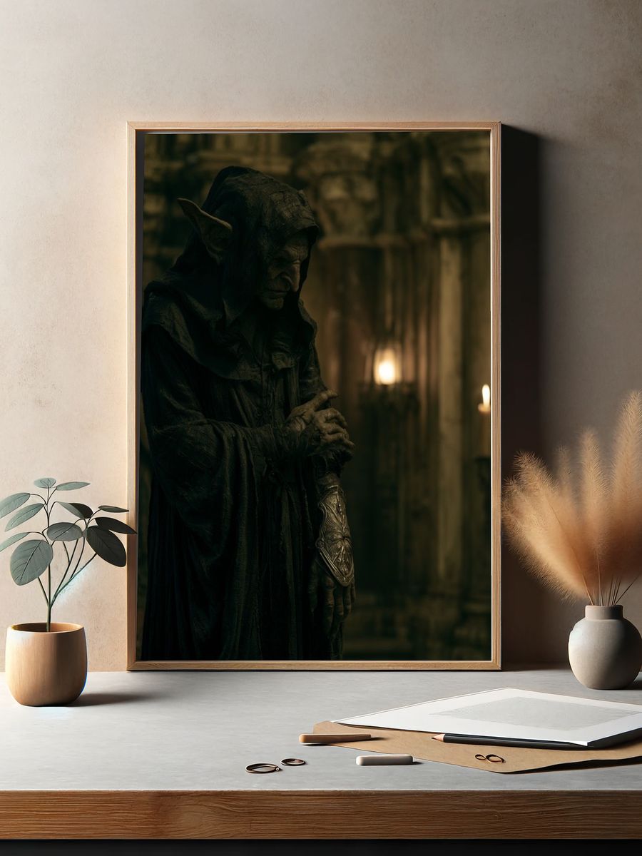Dark Elf Fantasy Poster. — room view 2