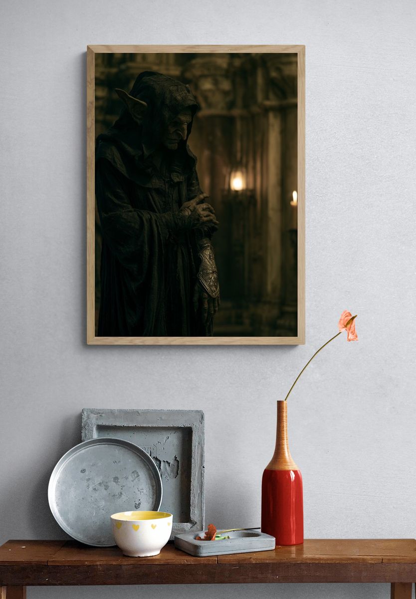 Dark Elf Fantasy Poster. — room view 3