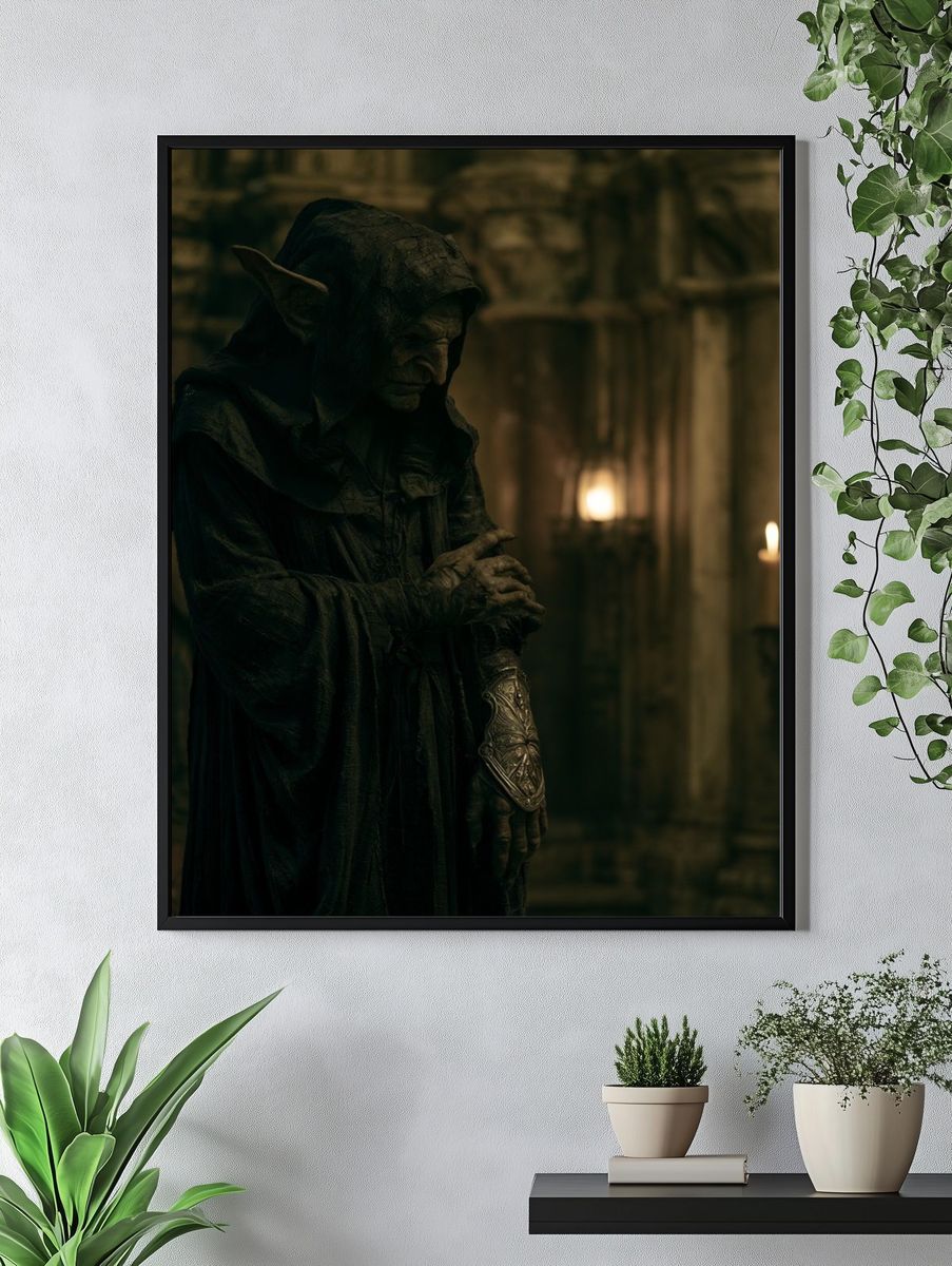 Dark Elf Fantasy Poster. — room view 4