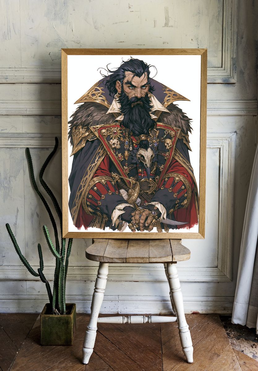 Dark Fantasy Noble Portrait Poster. room preview