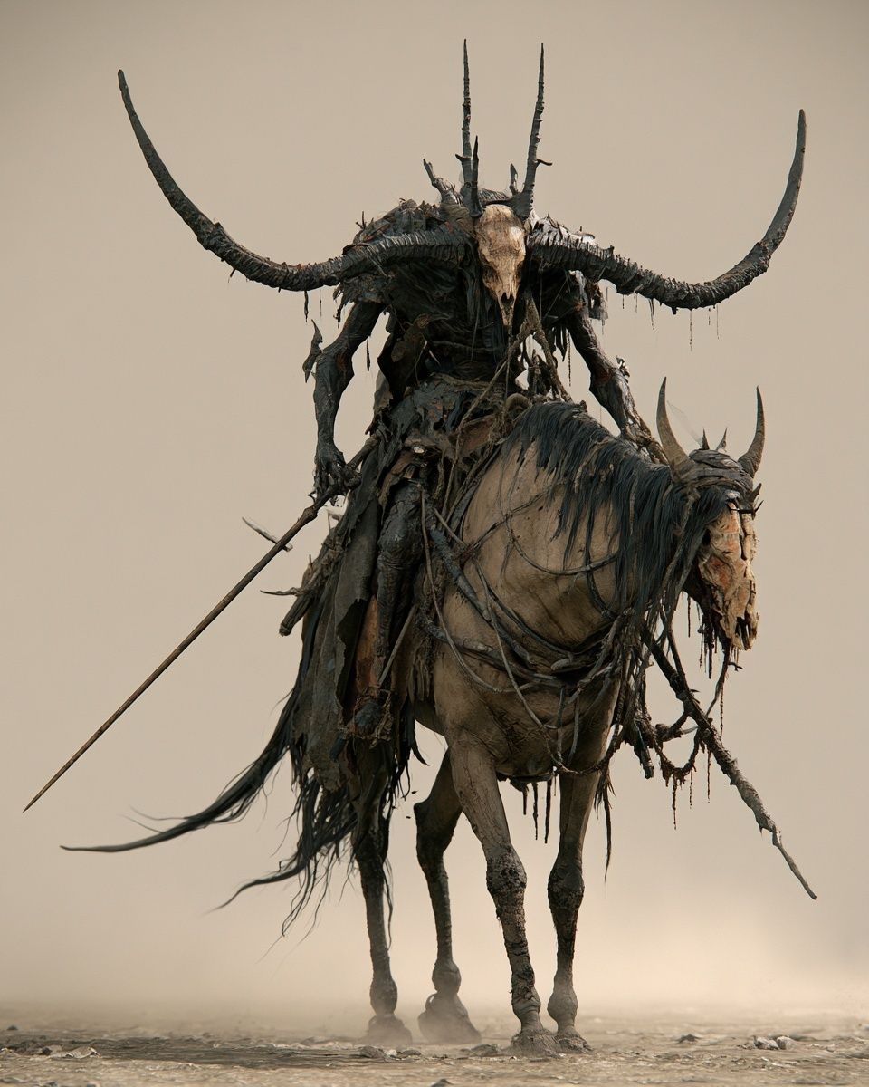 Dark Fantasy Rider Poster. poster — illustration art