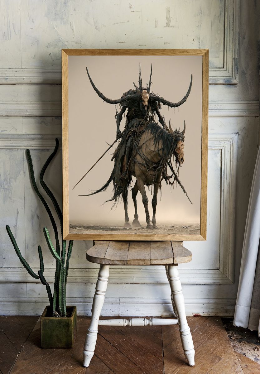 Dark Fantasy Rider Poster. — room view 1