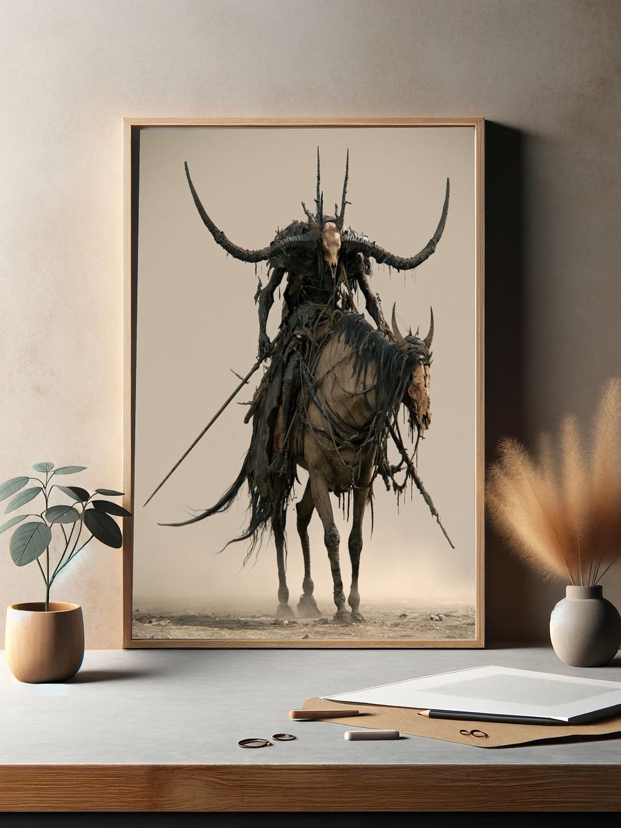 Dark Fantasy Rider Poster. — room view 2