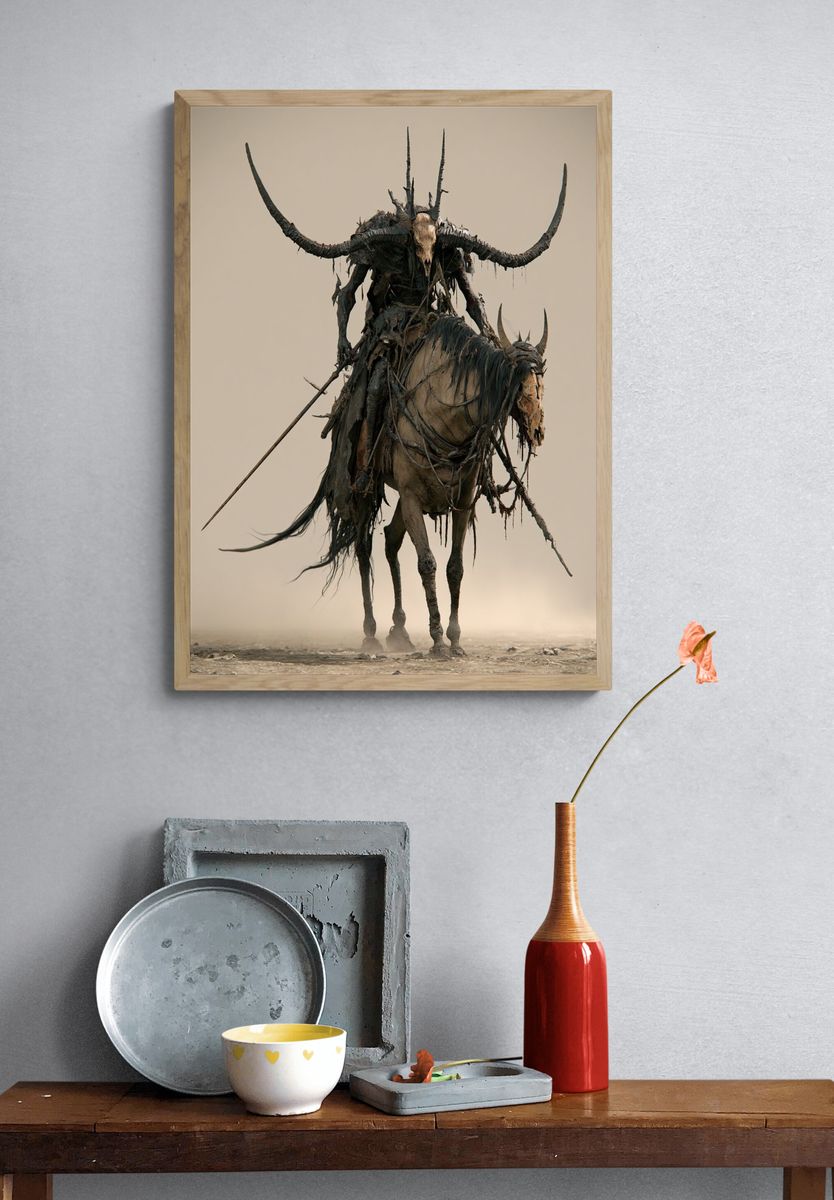 Dark Fantasy Rider Poster. — room view 3