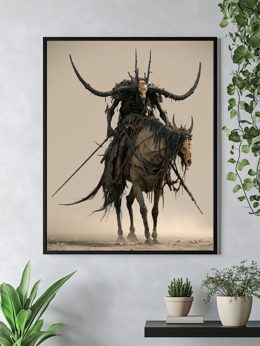 Dark Fantasy Rider Poster. — room view 4