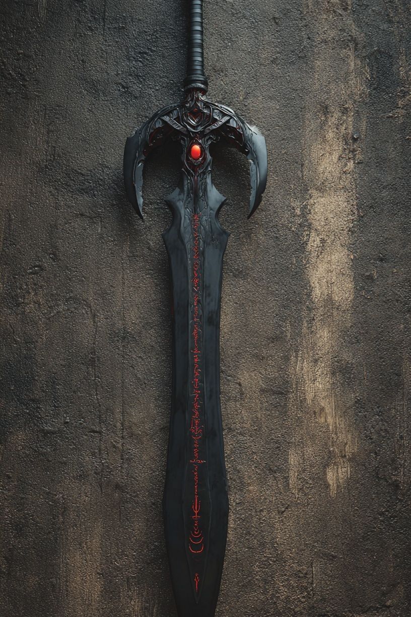 Dark Fantasy Sword Illustration Poster. poster — illustration art