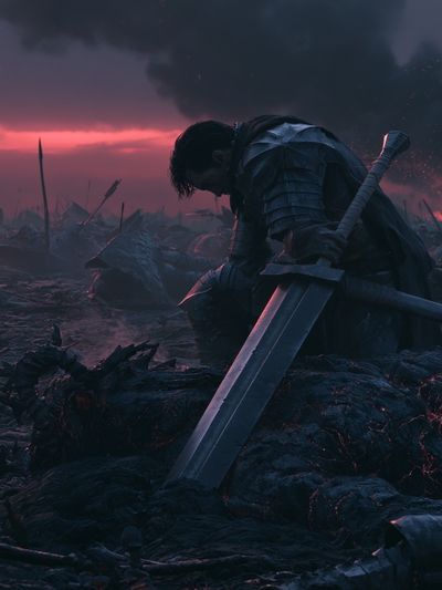 Dark Fantasy Warrior Poster.