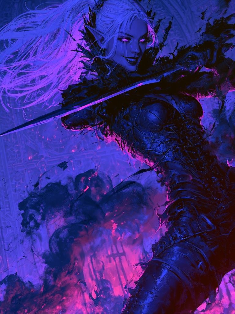 Dark Fantasy Warrior Print. poster — illustration art