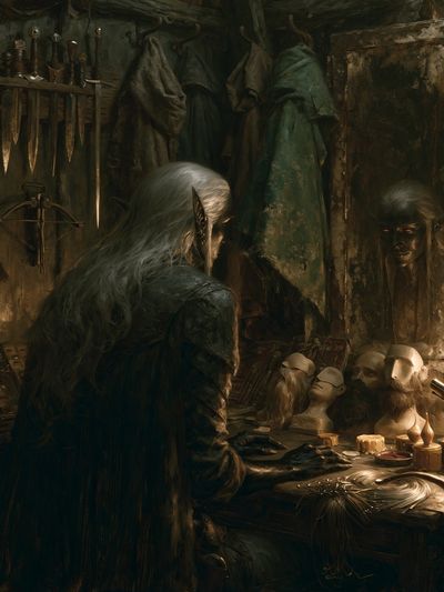 Dark Elf Workshop Fantasy Print.