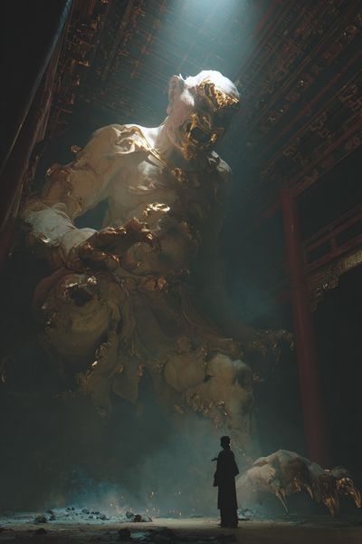 Giant Guardian — Digital Art Print. poster