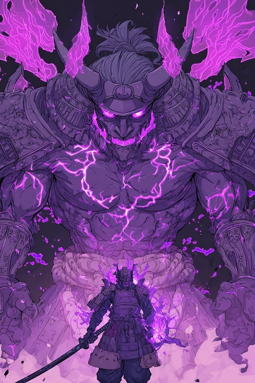 Samurai Warrior — Digital Art Print. poster detail